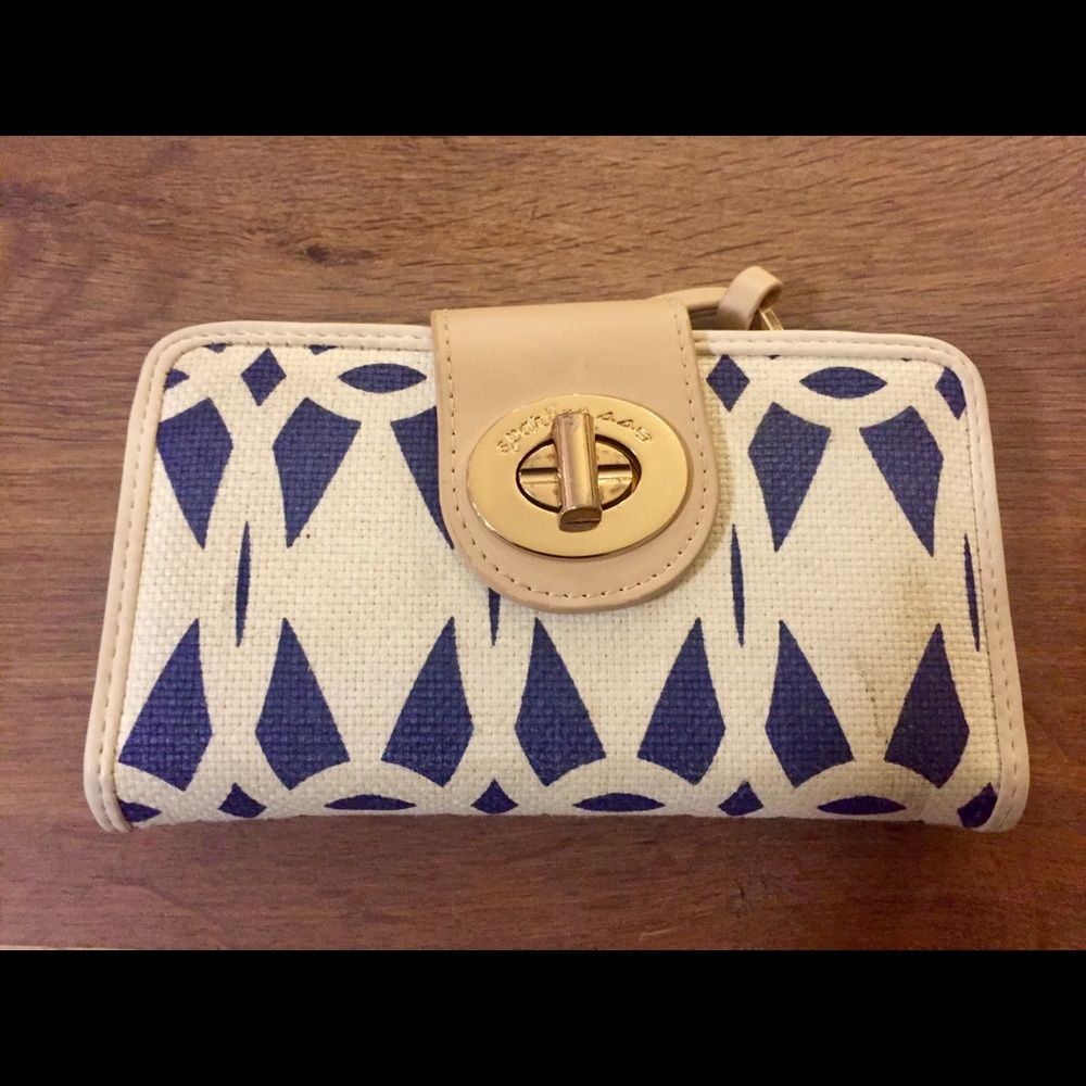 Spartina linen wallet - Daufuskie island wallet.